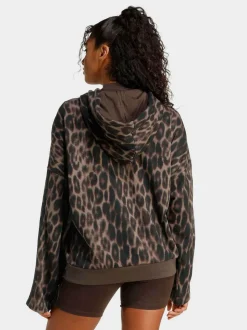adidas Animal Seasonal Essentials Leopard Print French Terry Hoodie With 3-Stripes