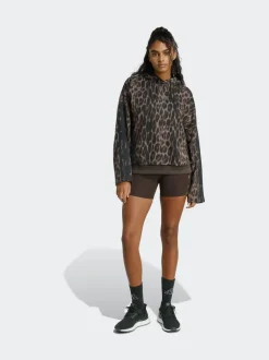 adidas Animal Seasonal Essentials Leopard Print French Terry Hoodie With 3-Stripes