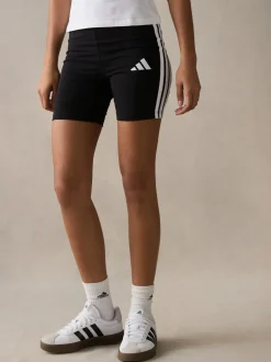 adidas Black 3 Stripe Bike Shorts