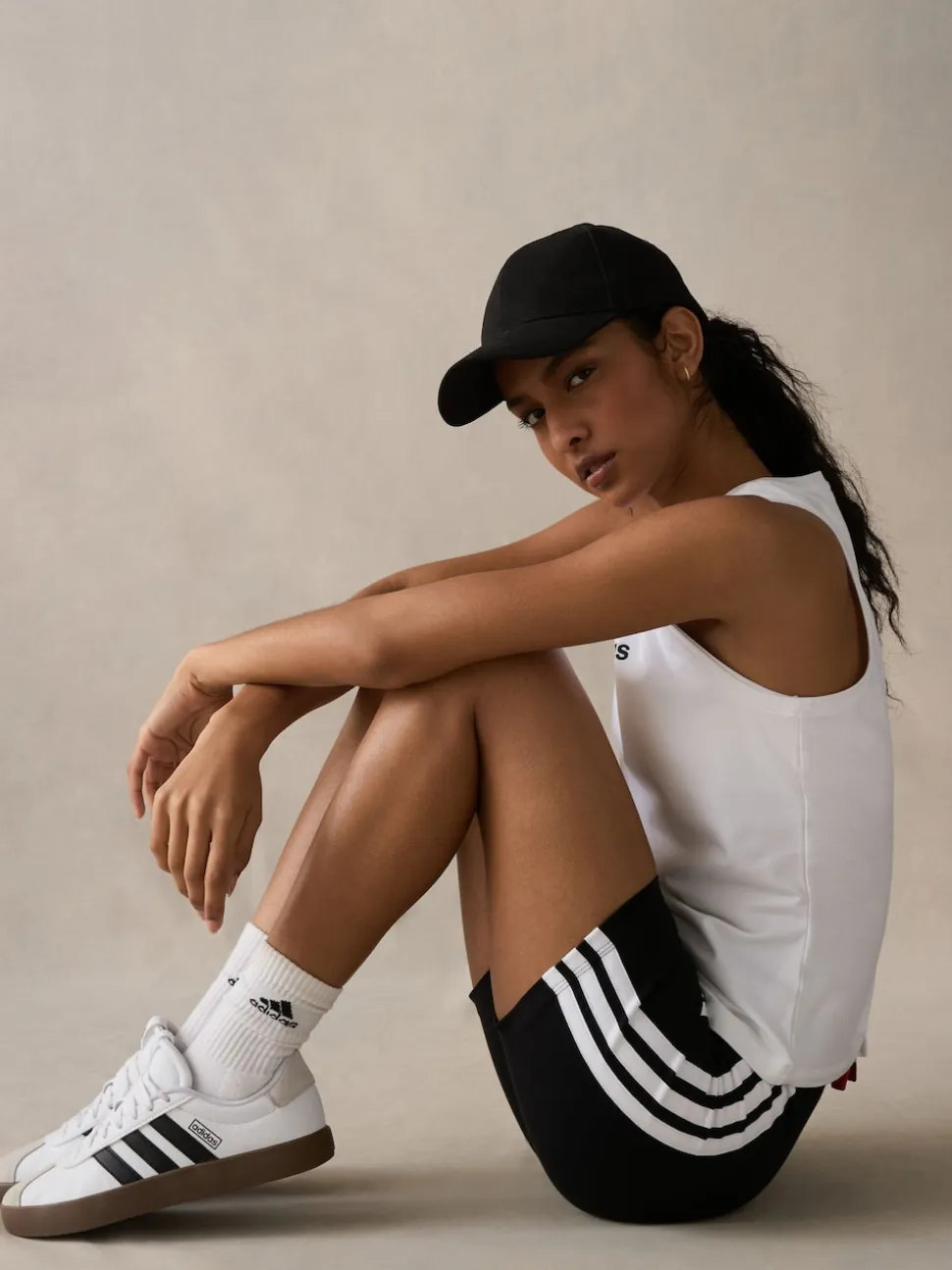 adidas Black 3 Stripe Bike Shorts