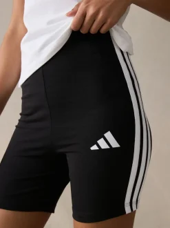 adidas Black 3 Stripe Bike Shorts