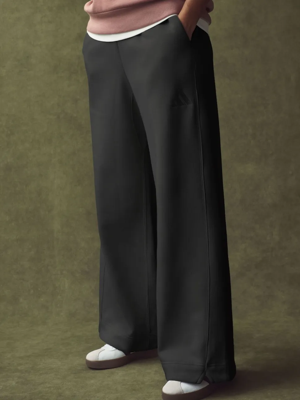 adidas Black ALL SZN Fleece Loose Wide Leg Trousers