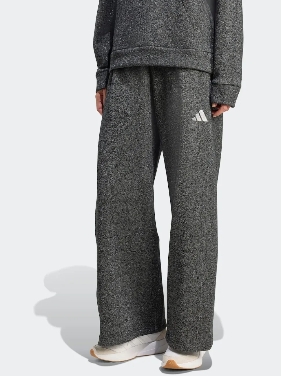 adidas Black ALL SZN Holiday Glitter Fleece Loose Joggers