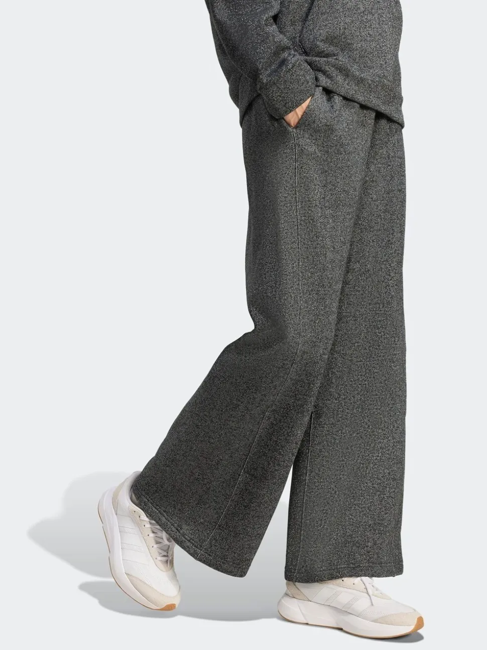 adidas Black ALL SZN Holiday Glitter Fleece Loose Joggers