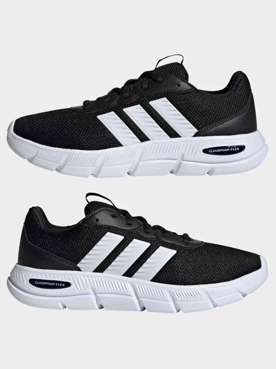 adidas Black Cloudfoam Flex Laces Trainers