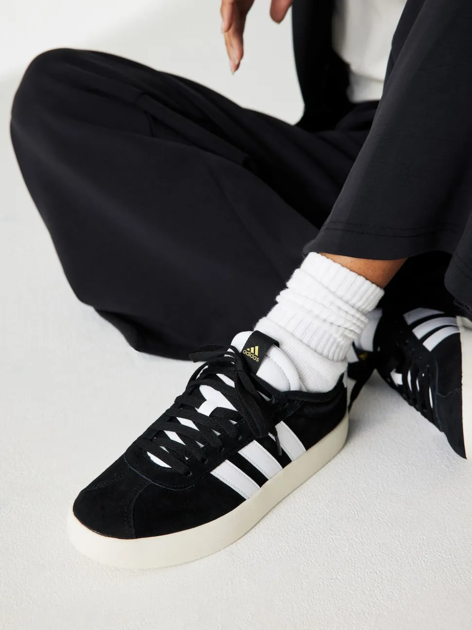 adidas Black Dark VL Court 3.0 Trainers