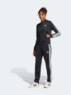 adidas Black Essentials 3-Stripes Tracksuit