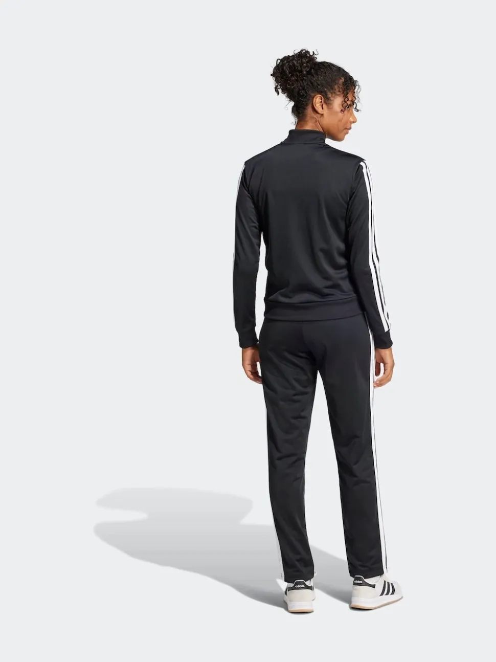 adidas Black Essentials 3-Stripes Tracksuit