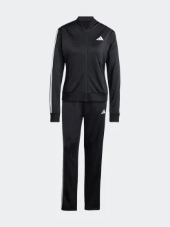adidas Black Essentials 3-Stripes Tracksuit