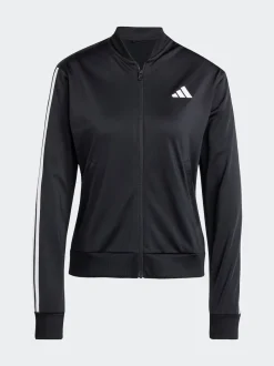 adidas Black Essentials 3-Stripes Tracksuit