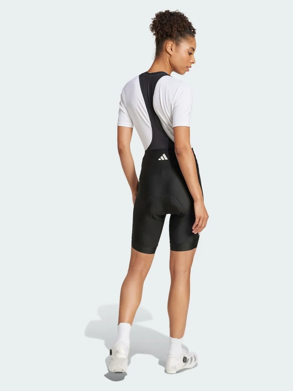 adidas Black Essentials 3-Stripes Padded Cycling Bib Shorts