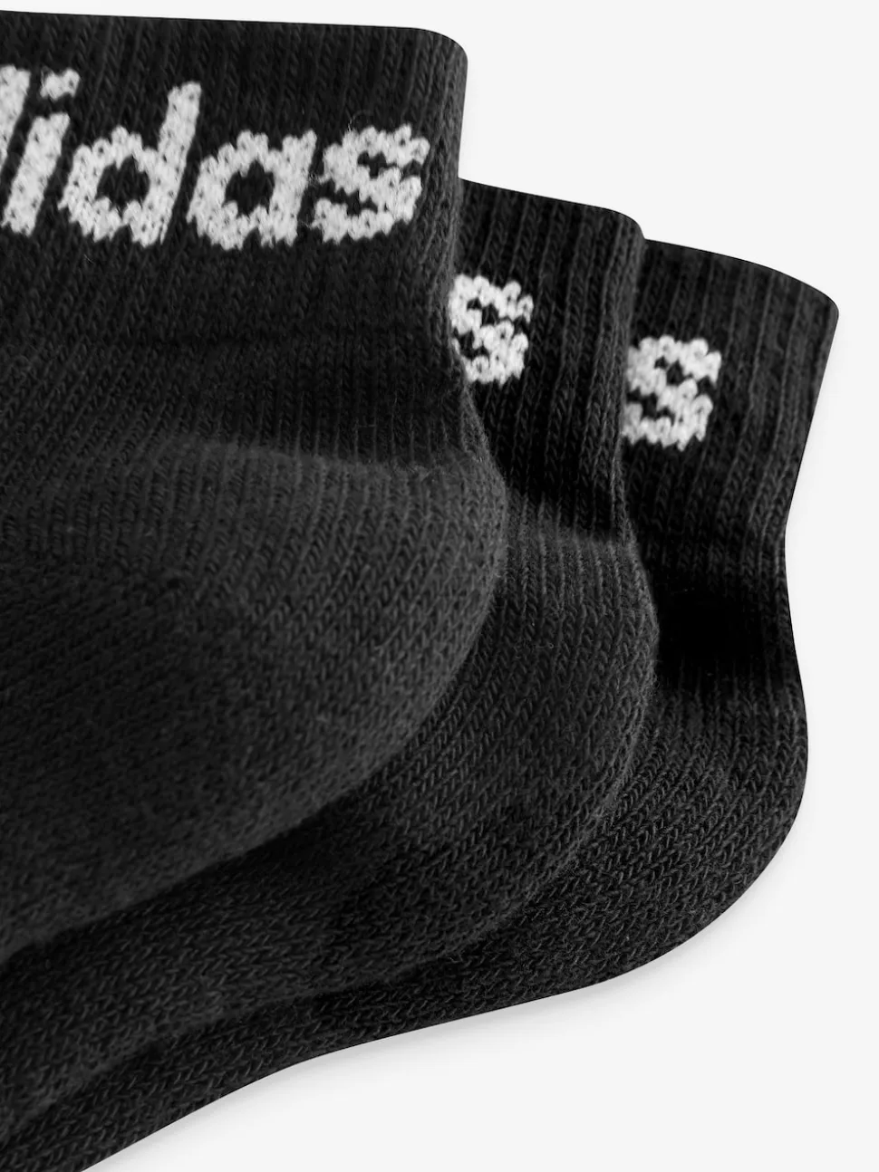 adidas Black Linear Ankle Cushioned Socks 3 Pack