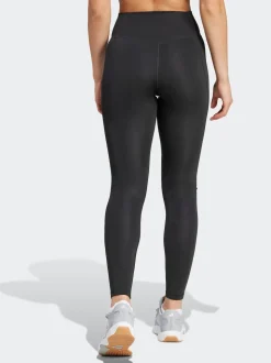 adidas Black Optime Essentials Stash Pocket Full Length Leggings