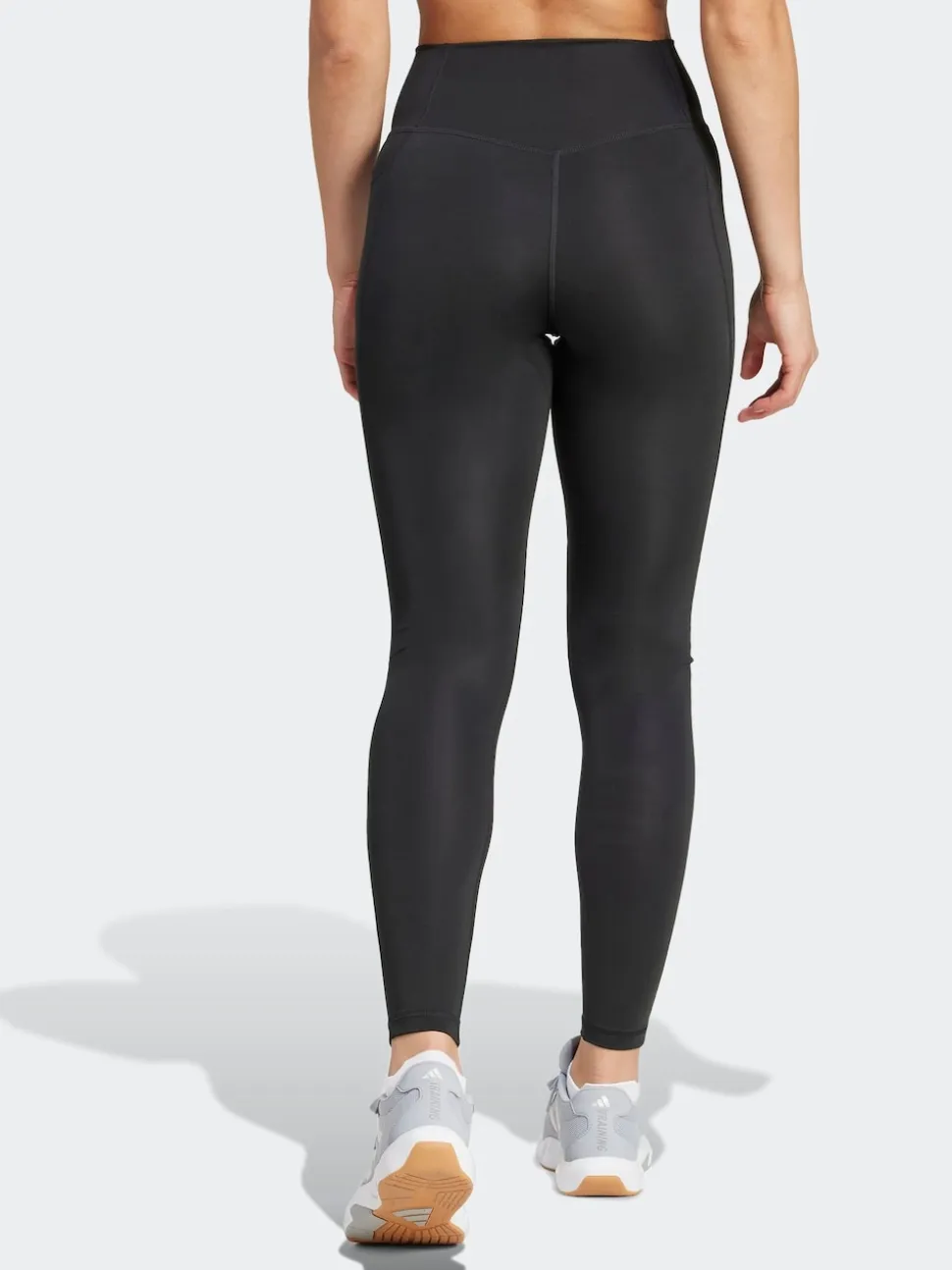 adidas Black Optime Essentials Stash Pocket Full Length Leggings