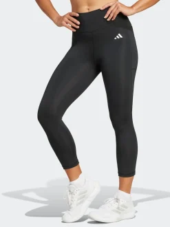 adidas Black Optime Essentials Stash 3/4 Leggings