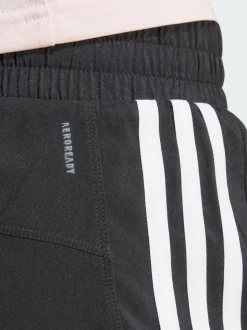 adidas Black Pacer 3-Stripes Training Woven Shorts