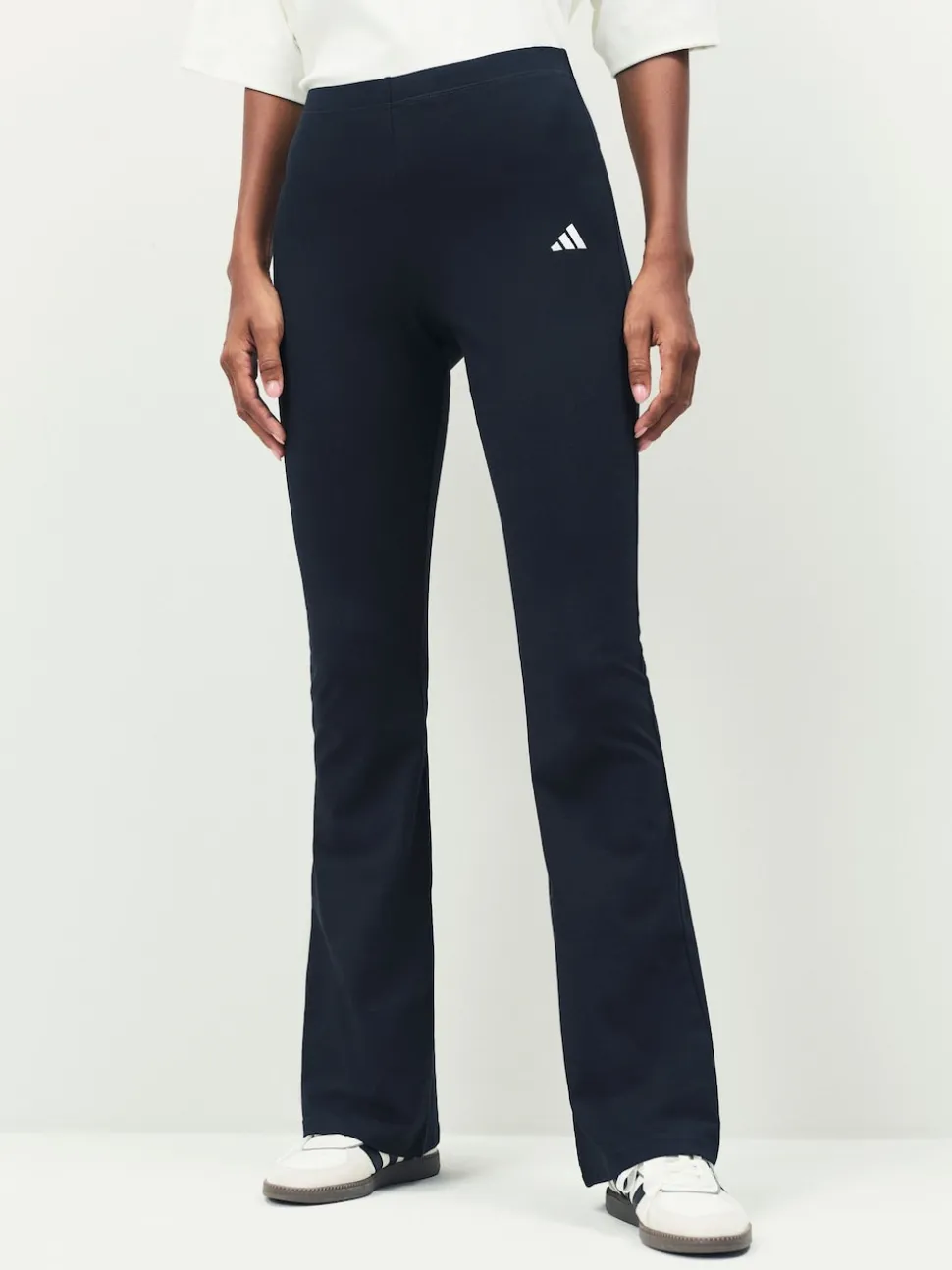 adidas Black Small Logo Flare Leggings
