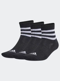 adidas Black 3-Stripes Cushioned Sportswear Low Cut Socks 3 Pack