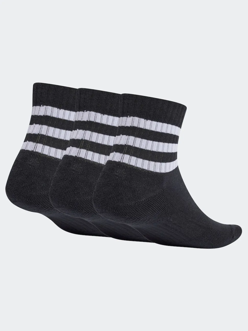 adidas Black 3-Stripes Cushioned Sportswear Low Cut Socks 3 Pack