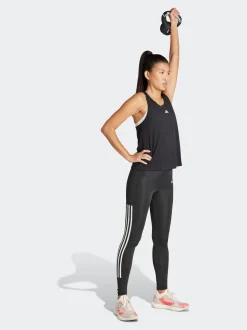 adidas Black Train Essentials Minimal Branding Racerback Tank Vests