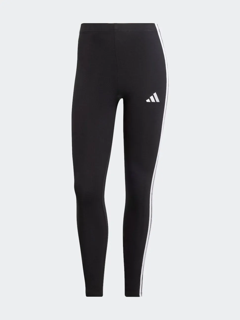 adidas Black White Essentials 3-Stripes Cotton Leggings
