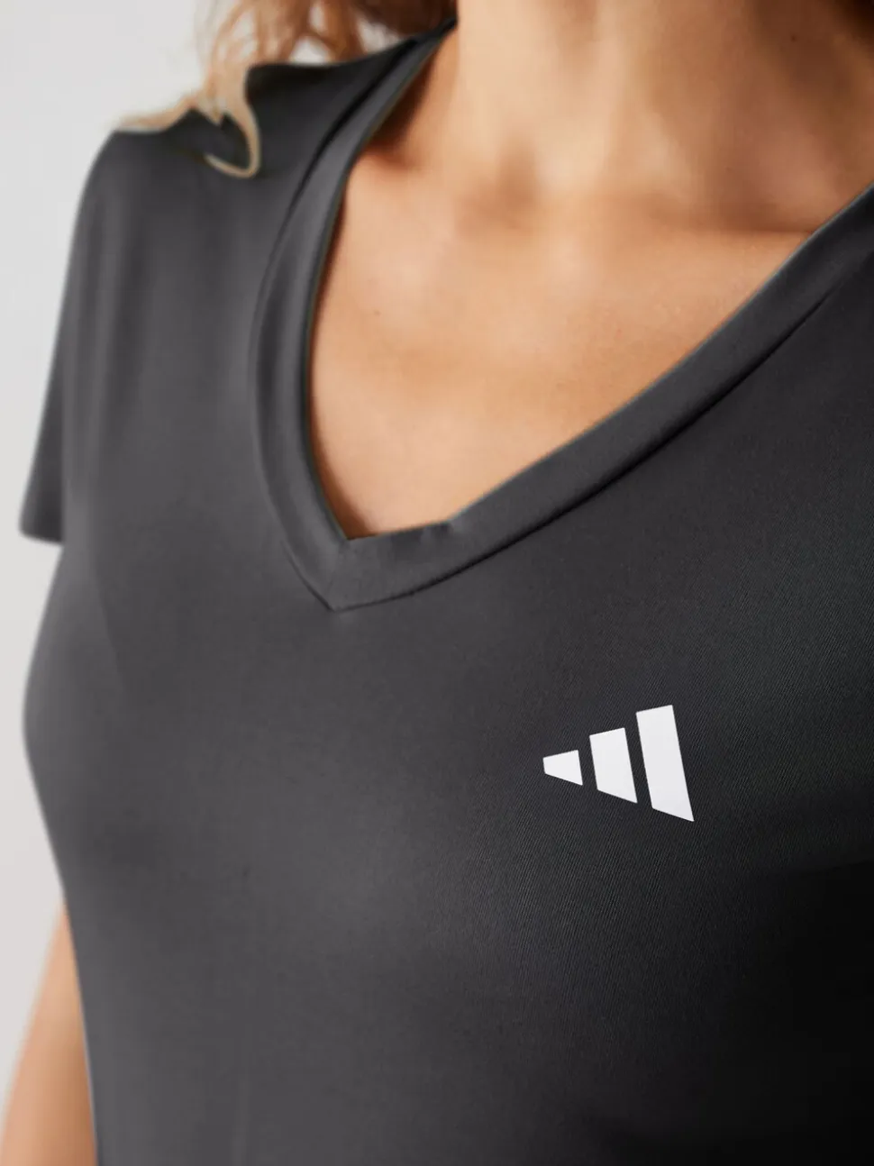 adidas Black Workout Essentials V-Neck T-Shirt