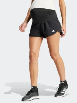adidas Black/White adidas Pacer Woven Stretch Training Marternity