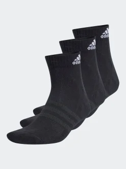 adidas Black/White Cushioned Sportswear Ankle Socks 3 Pack