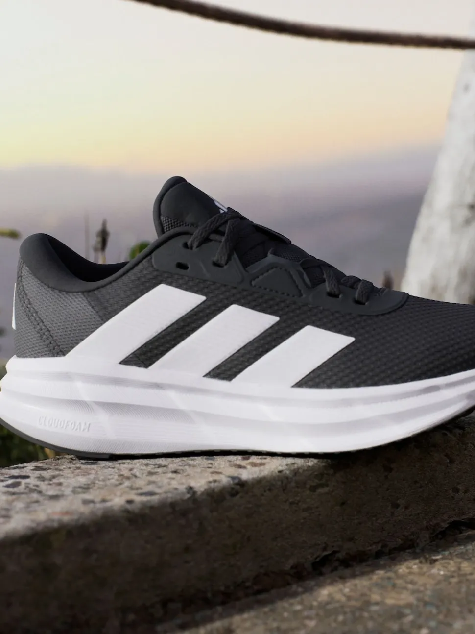 adidas Black/White Galaxy 7 Trainers