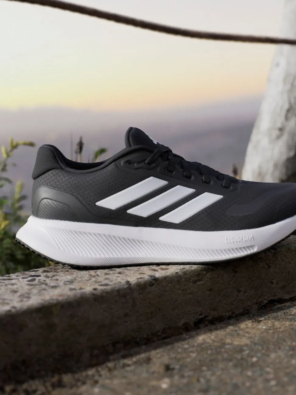 adidas Black/White Grand Court Trainers