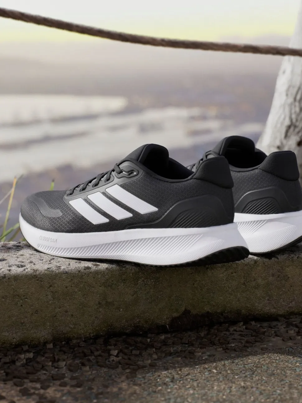 adidas Black/White Grand Court Trainers