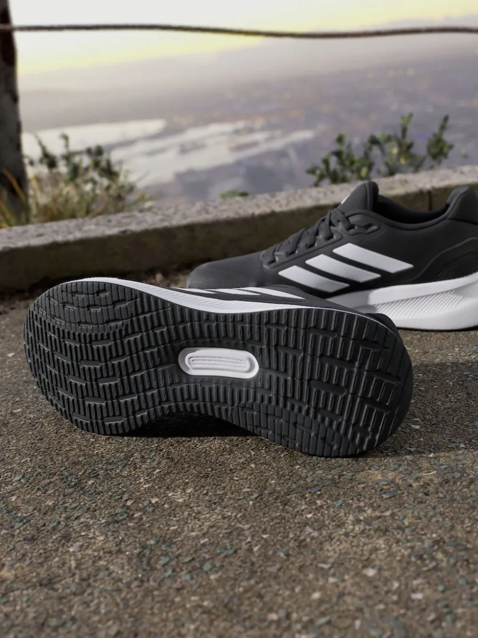 adidas Black/White Grand Court Trainers