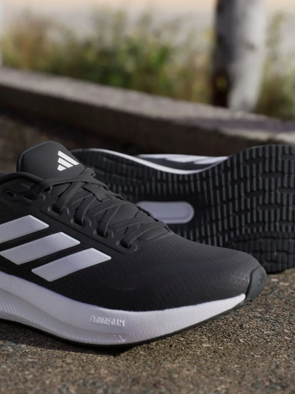adidas Black/White Grand Court Trainers