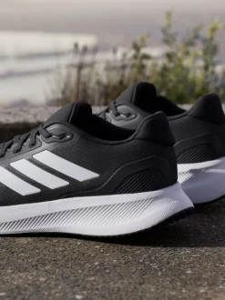 adidas Black/White Grand Court Trainers