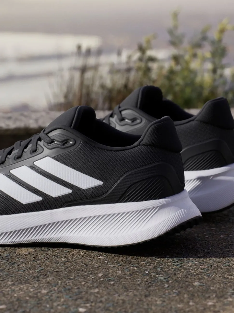 adidas Black/White Grand Court Trainers