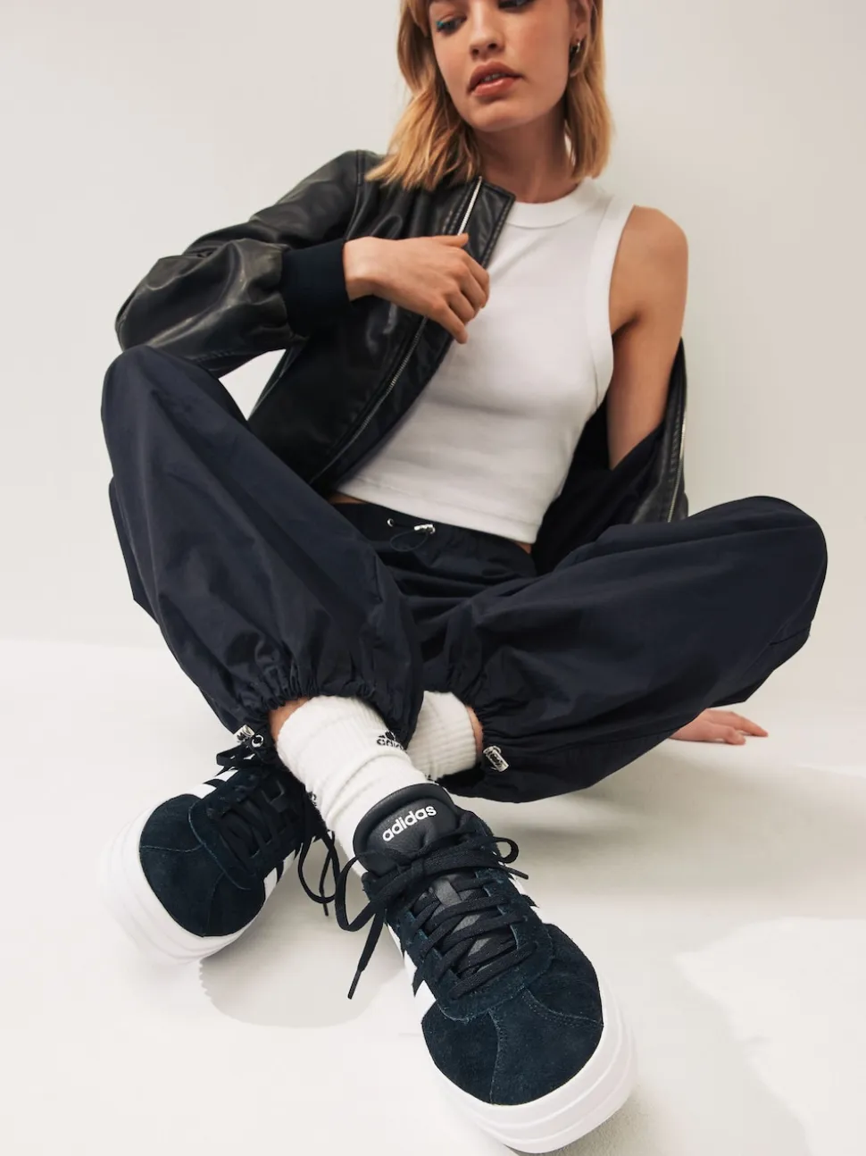 adidas Black/White VL Court Bold Trainers