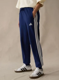adidas Blue Essentials 3-Stripes Cuffed Joggers