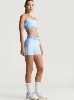 adidas Blue Hyperglam Rib 4 Short Leggings