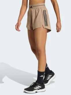 adidas Brown Hyperglam 3-Stripes Woven Shorts