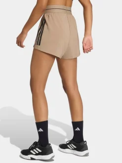 adidas Brown Hyperglam 3-Stripes Woven Shorts