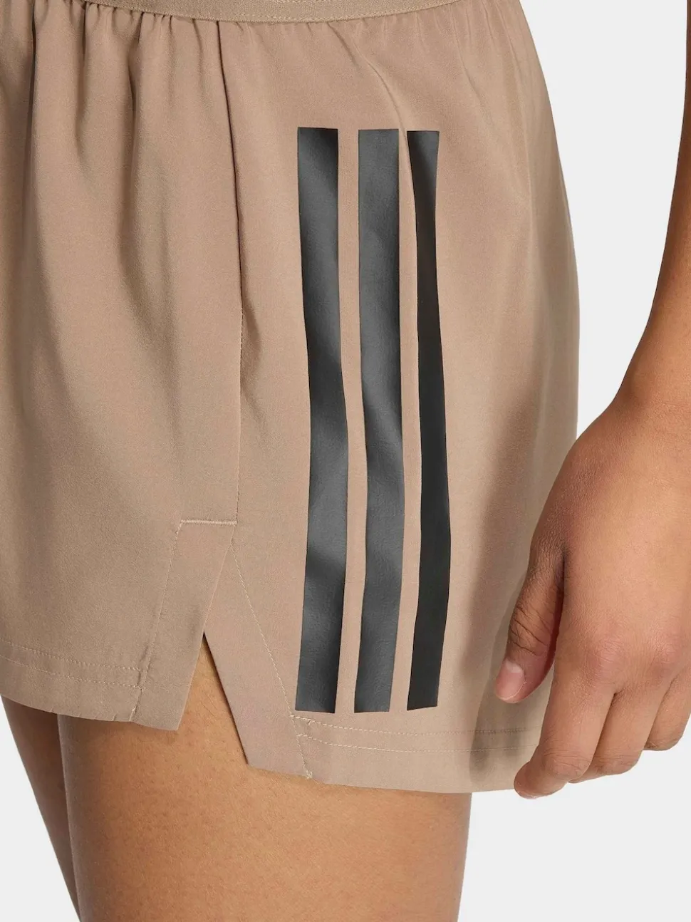 adidas Brown Hyperglam 3-Stripes Woven Shorts