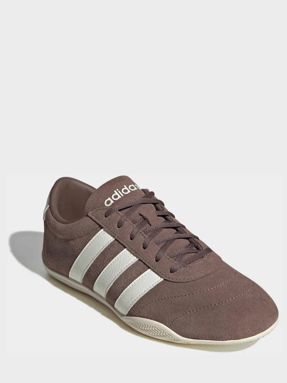 adidas Brown/White Grand Court Lo Trainers