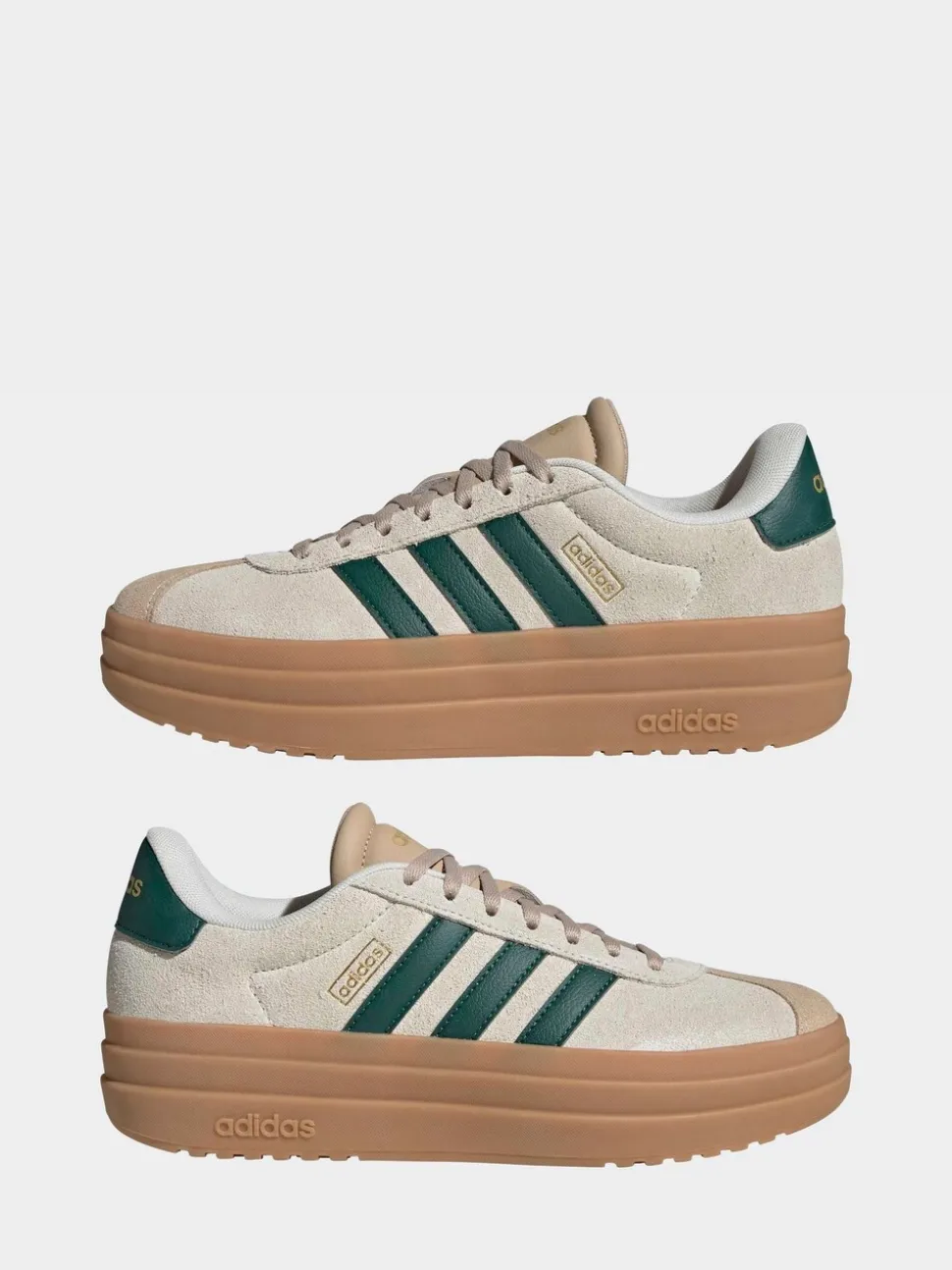adidas Cream/Green VL Court Bold Trainers
