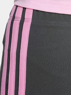 adidas Dark Grey Essentials 3-Stripes Cotton Leggings