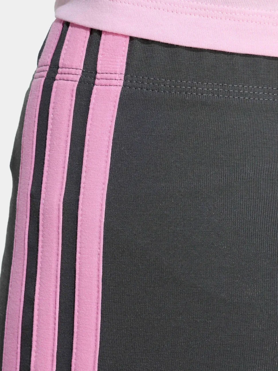 adidas Dark Grey Essentials 3-Stripes Cotton Leggings