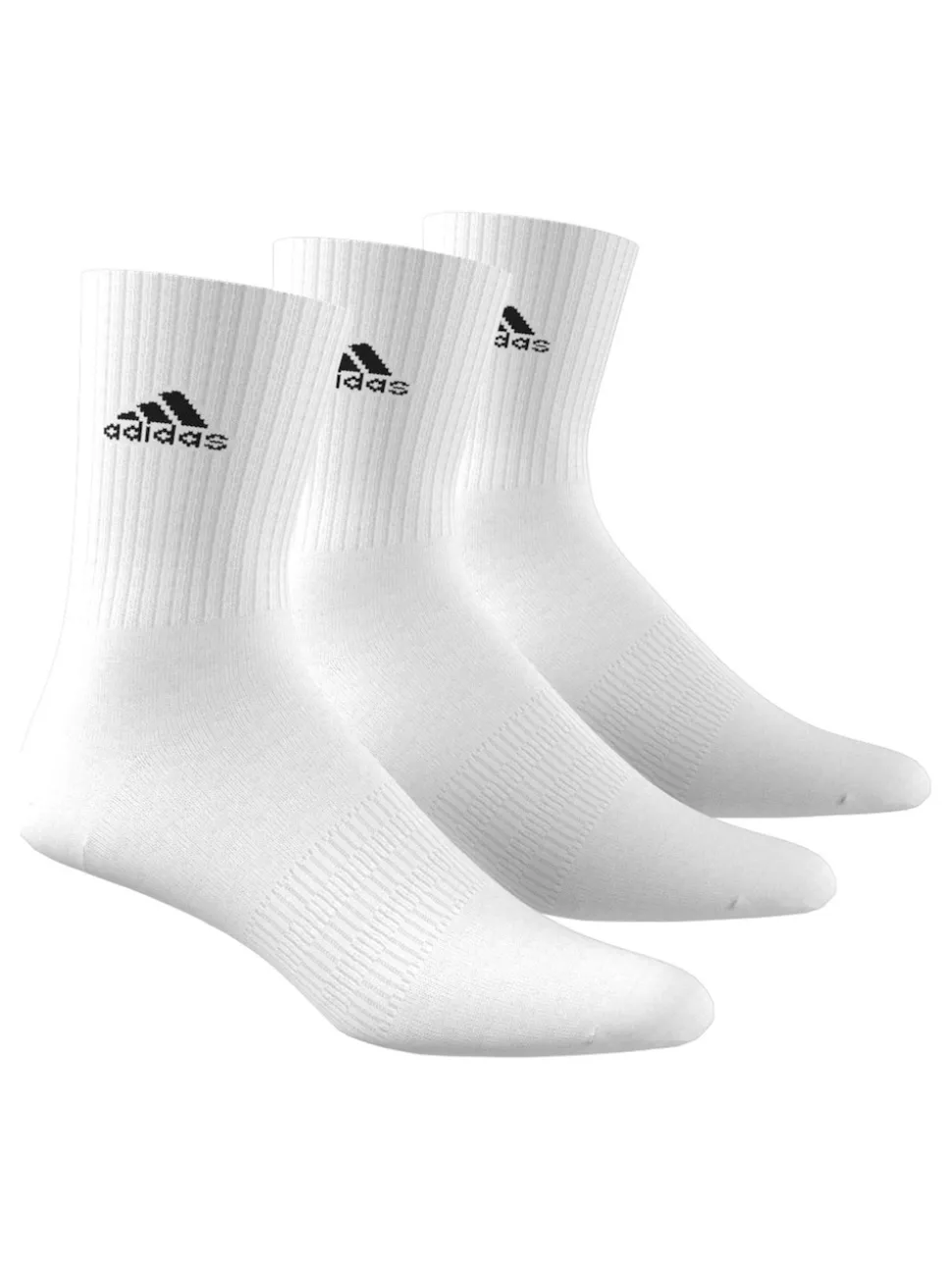 adidas Dove White 3 Pack Cushioned Crew Socks