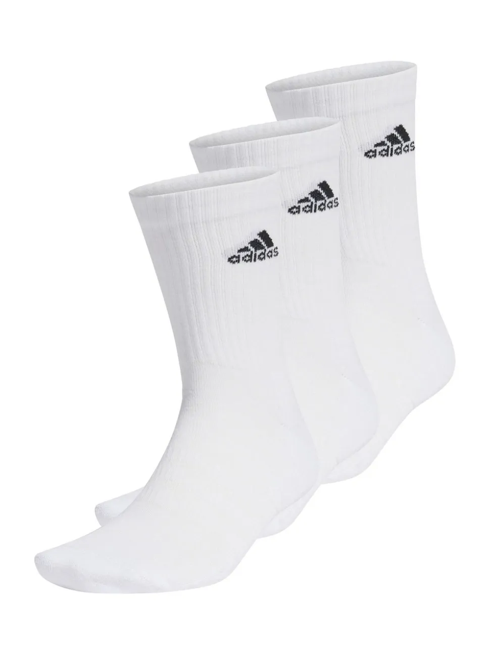 adidas Dove White 3 Pack Cushioned Crew Socks
