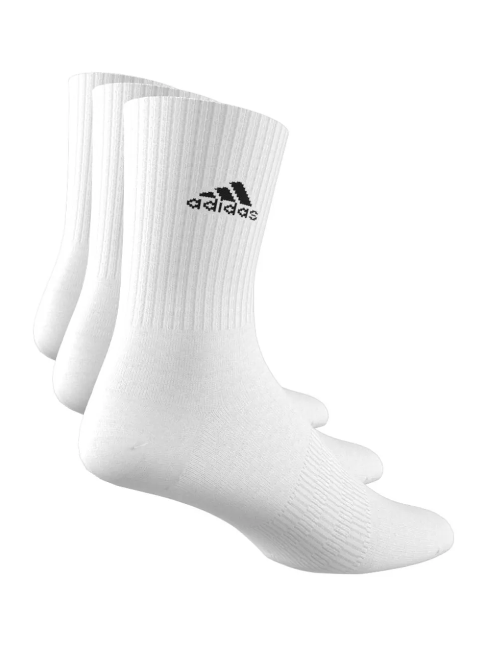 adidas Dove White 3 Pack Cushioned Crew Socks