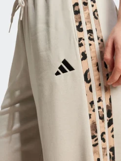 adidas Grey Animal Print 3-StripesOpen Hem Joggers