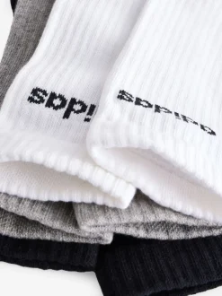 adidas Grey Linear Crew Cushioned Socks 3 Pack